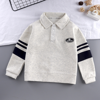 Dječji polo majica - korejski stil, ležerni svakodnevni dizajn, pamuk mješavina 51–70%, jednodijelni uzorak, za dječake 3–8 godina