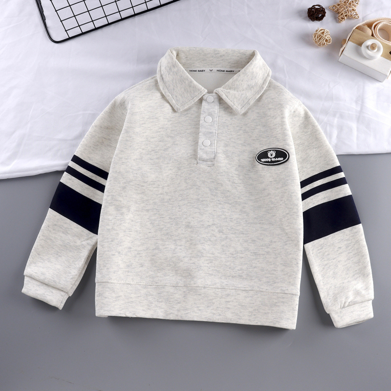 Dječji polo majica - korejski stil, ležerni svakodnevni dizajn, pamuk mješavina 51–70%, jednodijelni uzorak, za dječake 3–8 godina