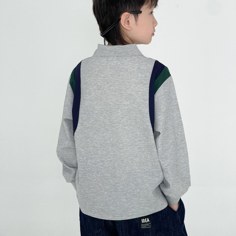 Polo majica CTX, Beaded tkanina, porijeklo Zhejiang, proljeće 2025, za djecu 3–8 godina, unisex
