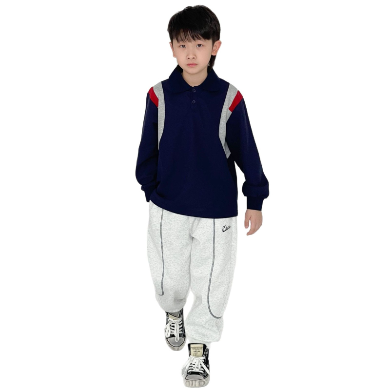 Polo majica CTX, Beaded tkanina, porijeklo Zhejiang, proljeće 2025, za djecu 3–8 godina, unisex