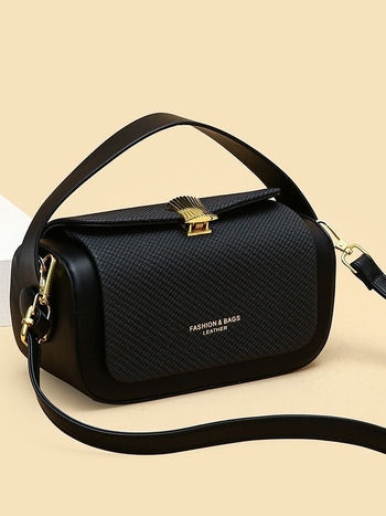 Satchel Box torba – PU materijal, Shell stil, horizontalni kvadratni oblik, zatvaranje poklopcem, poliester podstava