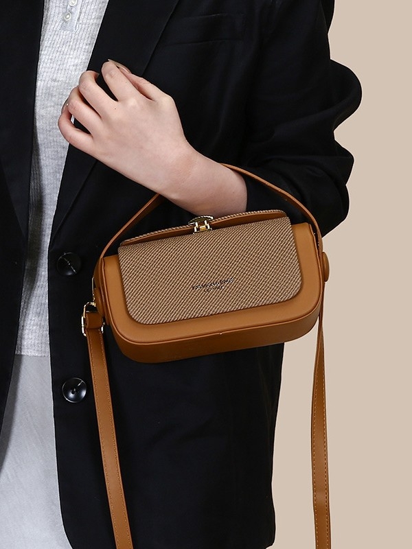 Satchel Box torba – PU materijal, Shell stil, horizontalni kvadratni oblik, zatvaranje poklopcem, poliester podstava