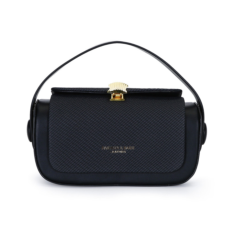 Satchel Box torba – PU materijal, Shell stil, horizontalni kvadratni oblik, zatvaranje poklopcem, poliester podstava