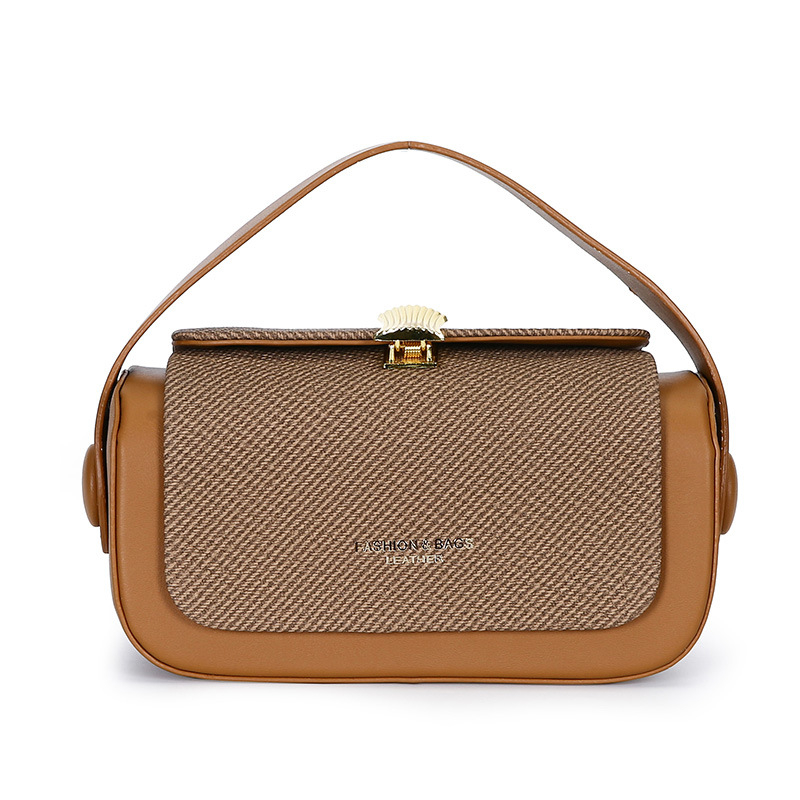 Satchel Box torba – PU materijal, Shell stil, horizontalni kvadratni oblik, zatvaranje poklopcem, poliester podstava