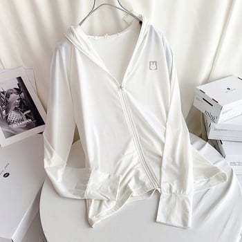 Jakna za zaštitu od sunca UPF50+ s Ice Silk, na zip, dugi rukavi, tanka, ljeto 2025