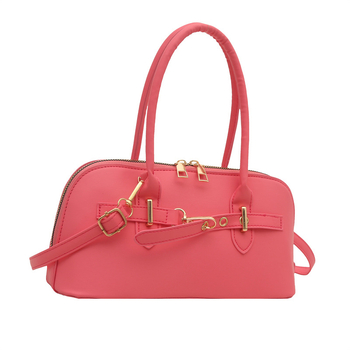 Ženska crossbody torba ispod pazuha - PU koža, gradski minimalistički stil, zatvarač, najlon podstava, dvostruki remen