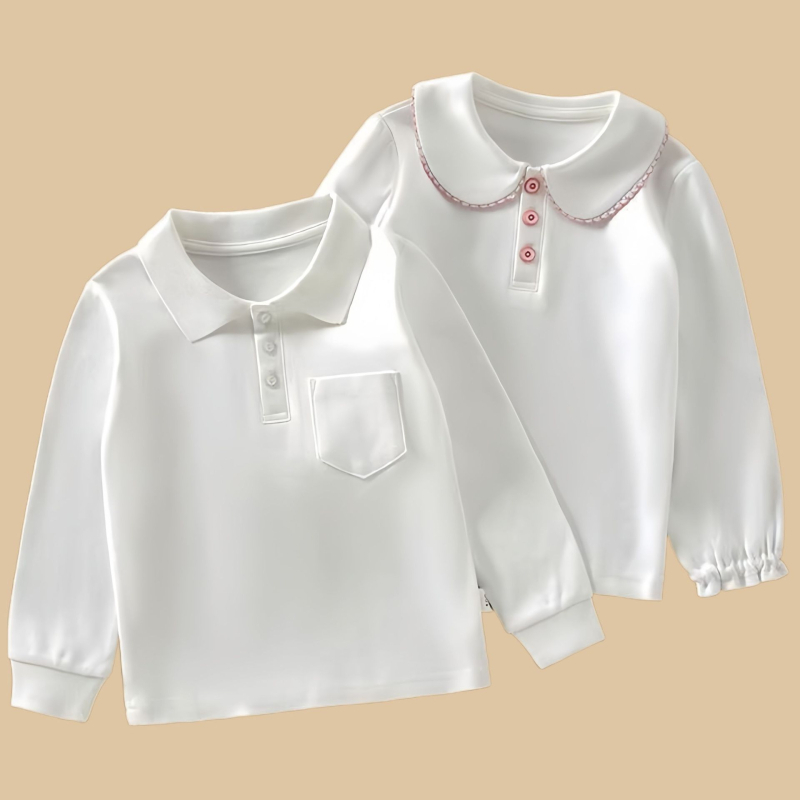 Unisex dječja polo majica, 100% pamuk, proljeće-jesen, vez, za djecu iznad 8 godina