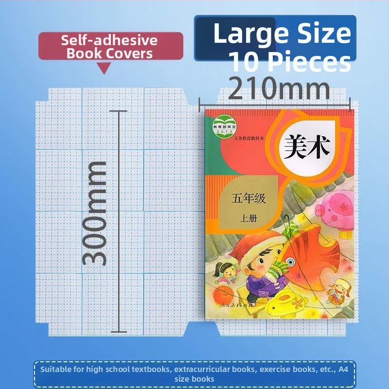 Átlátszó önhúzós könyvborító, vastagodott matt védőborítás, vízálló és környezetbarát általános iskolások számára