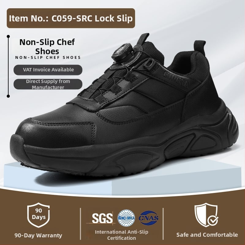 Pantofi anti-alunecare pentru bucătari, ușori și comozi, ușor de purtat și de dat jos, gleznă joasă, vârf rotund