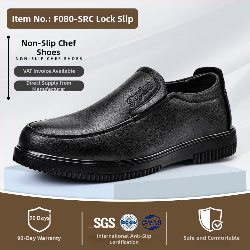 Pantofi anti-alunecare pentru bucătari, ușori și comozi, ușor de purtat și de dat jos, gleznă joasă, vârf rotund