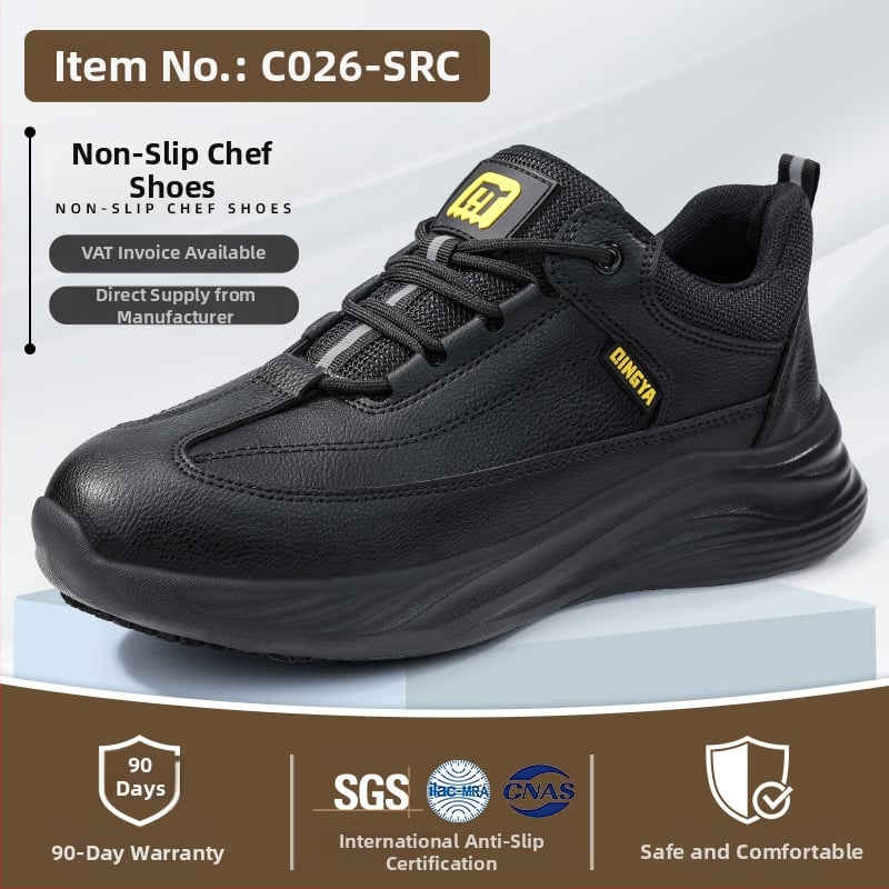 Pantofi anti-alunecare pentru bucătari, ușori și comozi, ușor de purtat și de dat jos, gleznă joasă, vârf rotund