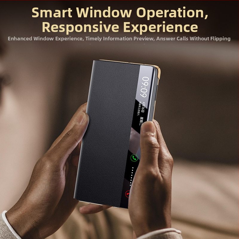 Kožený flip obal pre Huawei MateX7 z imitovanej kože, elektroplatinovaný povrch, magnetické prebúdzanie/spanie, držiak na zápästie, ochrana proti pádom