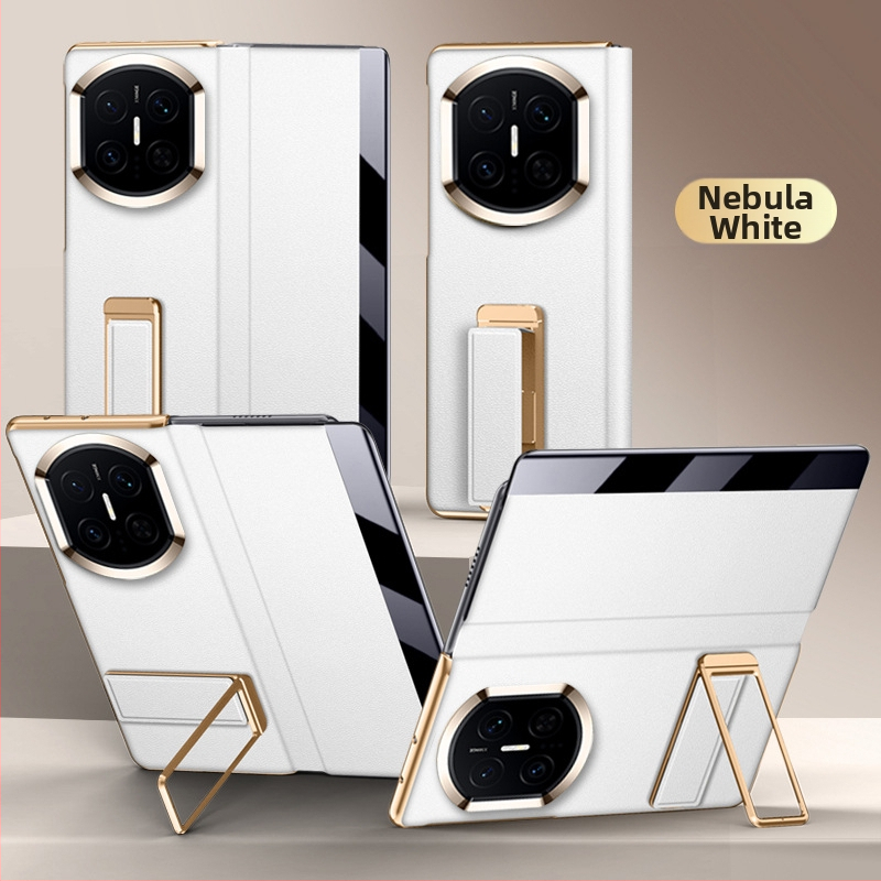 Kožený flip obal pre Huawei MateX7 z imitovanej kože, elektroplatinovaný povrch, magnetické prebúdzanie/spanie, držiak na zápästie, ochrana proti pádom