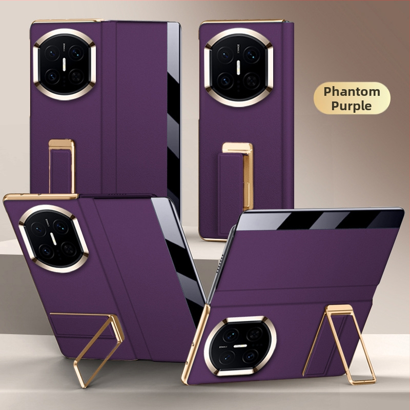 Kožený flip obal pre Huawei MateX7 z imitovanej kože, elektroplatinovaný povrch, magnetické prebúdzanie/spanie, držiak na zápästie, ochrana proti pádom