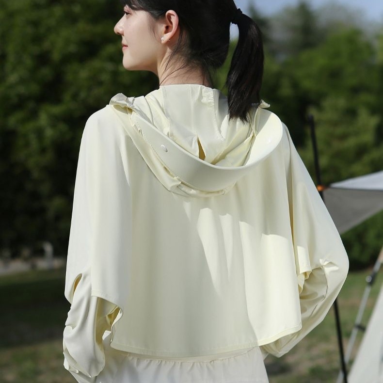 Ženska jakna s UV zaštitom Ice Silk — brzo suši, prozračna, otporna na vjetar, prašinu otporna, poliester tkanina