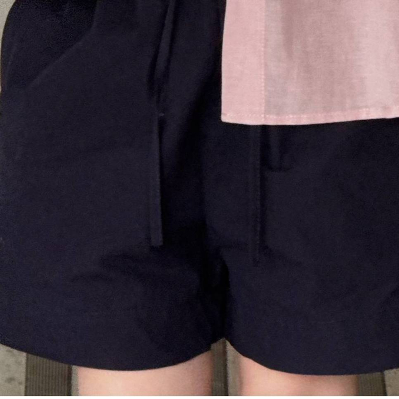 Korejski stil roditeljsko-djeco polo set + pamuk šorc s prugama, jesen 2025 izdanje, za djecu stariju od 8 godina (visina iznad 140 cm)