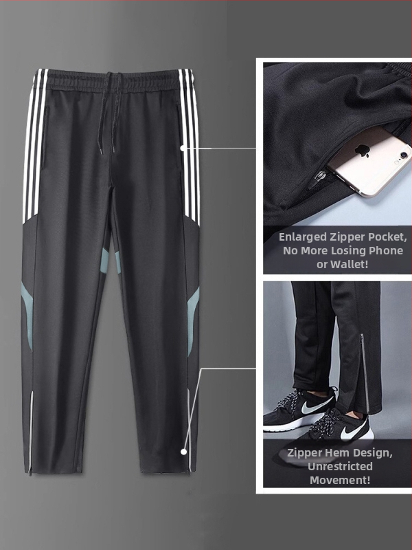 Pánsky športový set s kapucňou a dlhými rukávmi – casual polyester