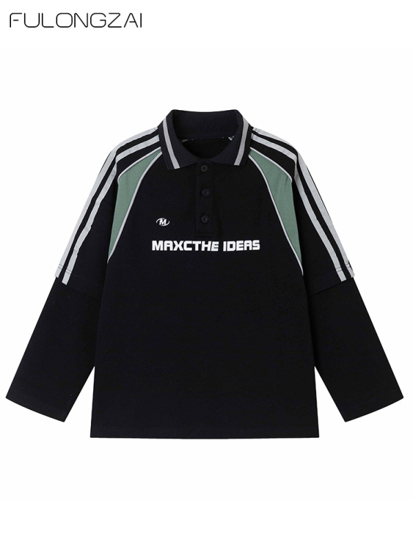 Fulongzai dječja unisex polo majica, pamuk, jesen, za djecu 8+ godina