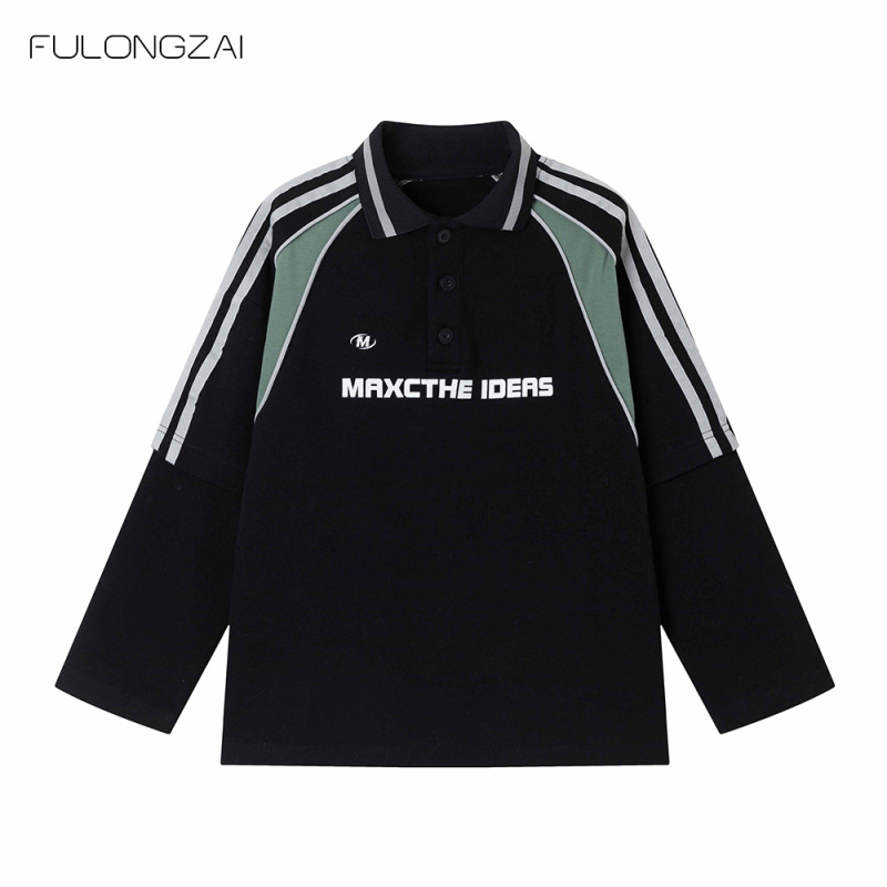 Fulongzai dječja unisex polo majica, pamuk, jesen, za djecu 8+ godina