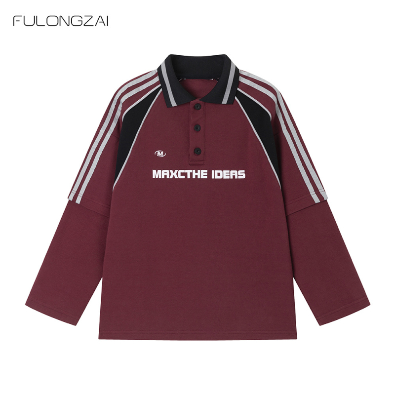 Fulongzai dječja unisex polo majica, pamuk, jesen, za djecu 8+ godina