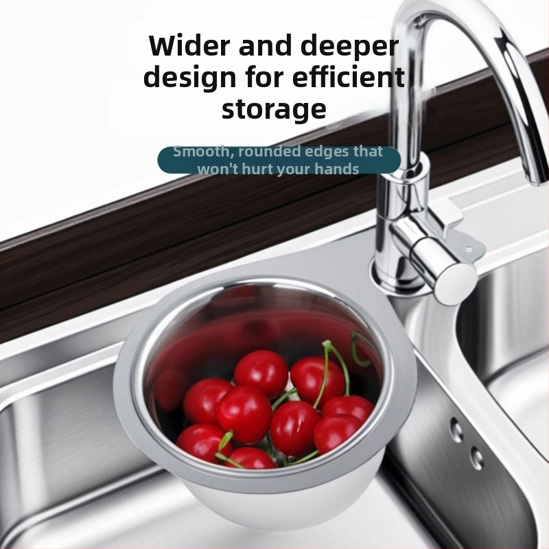 Nerezová oceľ gulbová odkvapkávacia miska so filterom – multifunkčný držiak na drez pre suché a vlhké zvyšky