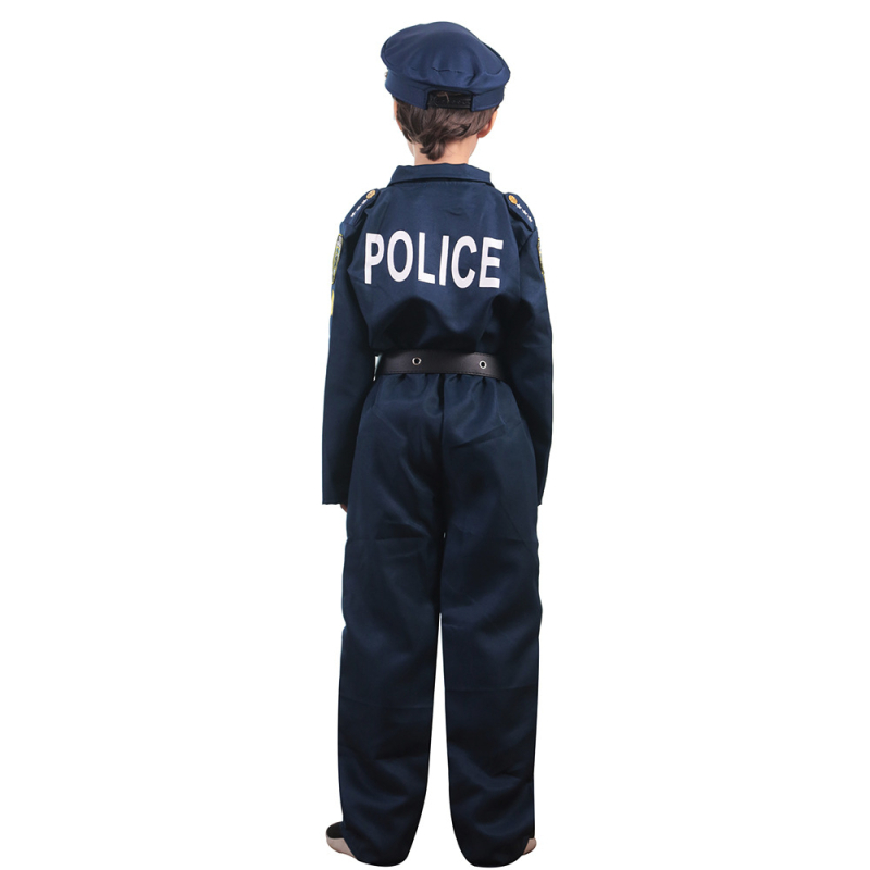 Dječji policijski cosplay kostim za igre i anime – za dječake; glavna tkanina: 100% poliester; smjesa kemijskih vlakana; za uzrast do 17 godina