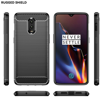 Carcasă TPU pentru OnePlus 6/6T – Finisare mată, Model textură carbon, Protecție anti-cadere, Atașare magnetică