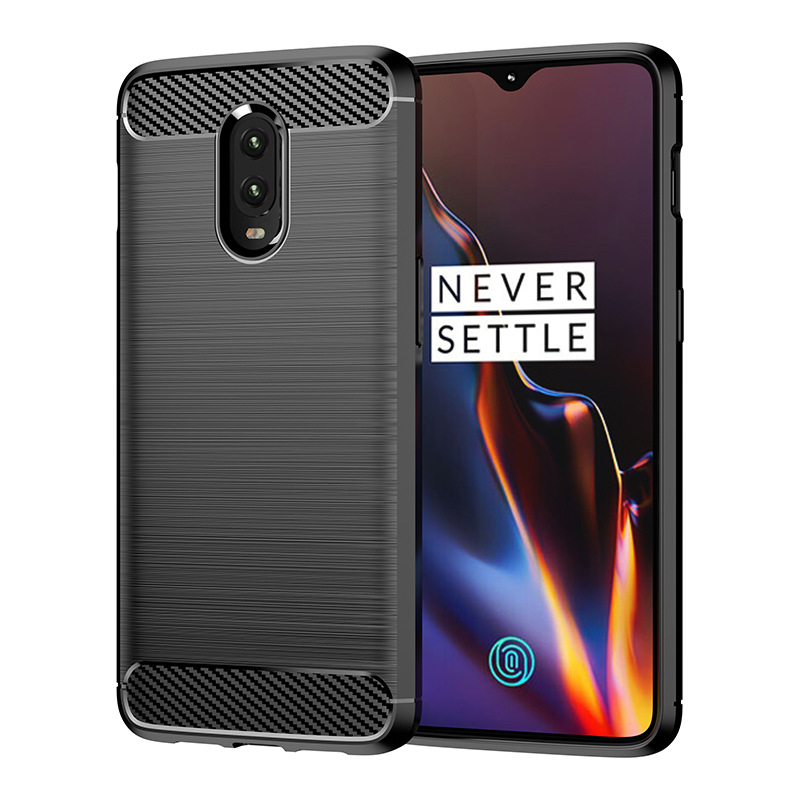Carcasă TPU pentru OnePlus 6/6T – Finisare mată, Model textură carbon, Protecție anti-cadere, Atașare magnetică