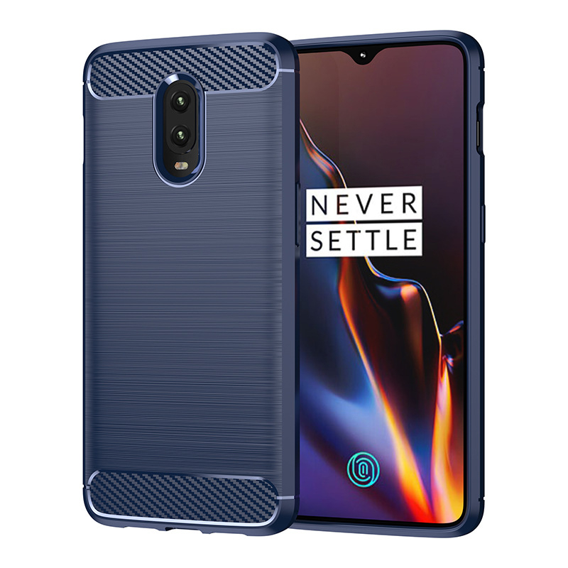 Carcasă TPU pentru OnePlus 6/6T – Finisare mată, Model textură carbon, Protecție anti-cadere, Atașare magnetică
