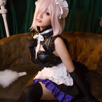 Cosplay kostim za služavku Mash Kyrielight iz Fate/Grand Order – jednodelni kostim za pozornicu, materijal: smjesa sintetičkih vlakana, proljeće 2022, za žene