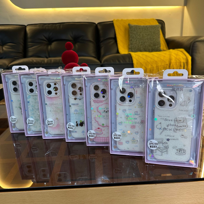 Kućište za telefon s glitter dizajnom crtanog lika, mekani rubovi, TPU materijal, otporno na pad, kompatibilno s iPhone 15/16/17 serijom