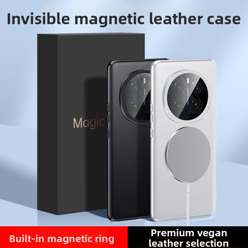 Magnetický kožený obal pre radu Glory Magic7 – PU+TPU, ochrana objektívu z akrylu, odolný voči nárazom, proti otlačkom prstov, ochrana proti pádu