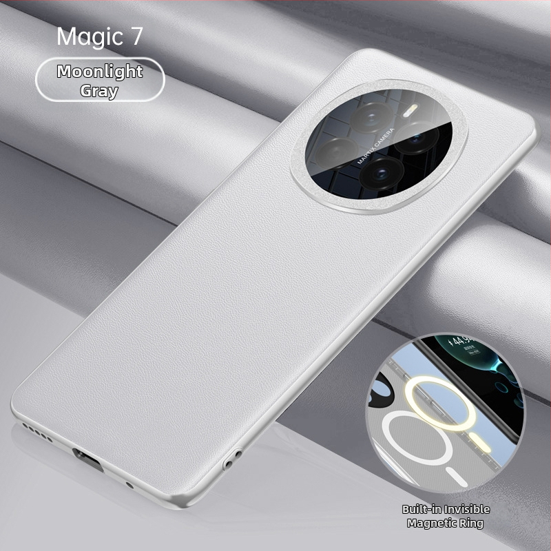 Magnetický kožený obal pre radu Glory Magic7 – PU+TPU, ochrana objektívu z akrylu, odolný voči nárazom, proti otlačkom prstov, ochrana proti pádu