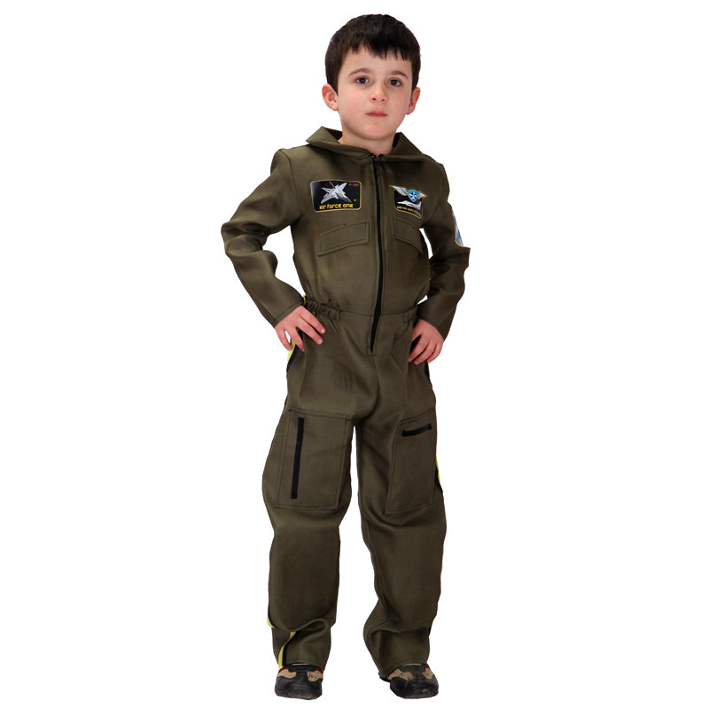 Dječji astronaut cosplay kostim za igranje i anime uloge, kamuflažni dizajn inspiriran Zrakoplovstvom, Spandex tkanina, 80–90% Spandex, za dječake mlađe od 17 godina
