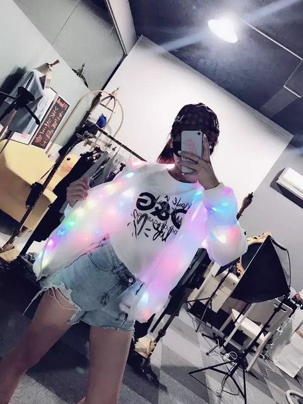Bulangkeji LED svijetleća kapuljača jakna za unisex na scenskim nastupima, jesen 2021