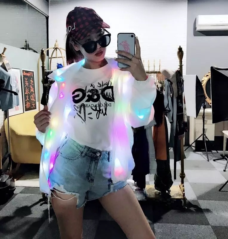Bulangkeji LED svijetleća kapuljača jakna za unisex na scenskim nastupima, jesen 2021