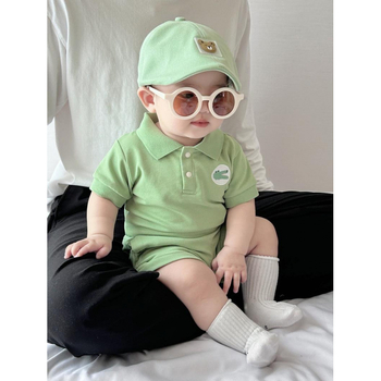 Dječji ljetni polo set s kratkim hlačama, prozračni pamuk, casual stil, uzrast 1–3 godine
