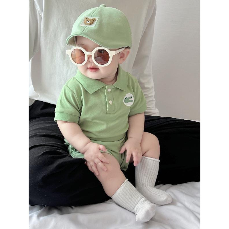 Dječji ljetni polo set s kratkim hlačama, prozračni pamuk, casual stil, uzrast 1–3 godine
