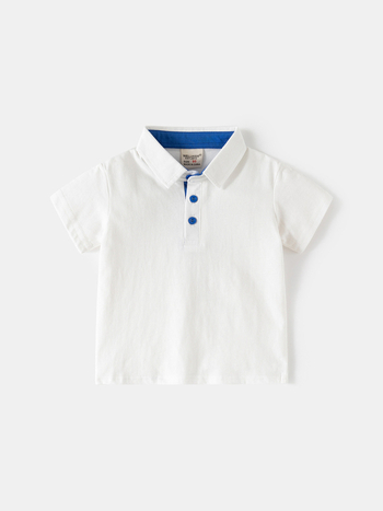 Polo majica za dječake, 100% pamuk, Casual, Ljeto 2026, Jednobojna, Uzrast 3–8 godina