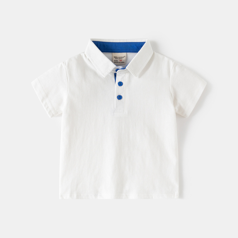 Polo majica za dječake, 100% pamuk, Casual, Ljeto 2026, Jednobojna, Uzrast 3–8 godina