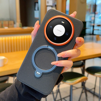 Ochranný obal Huawei Mate80 s otáčacím stojanom, magnetický tvrdý obal, umelá koža, proti pádu, pre Mate80/Mate80 Pro a Mate70/60