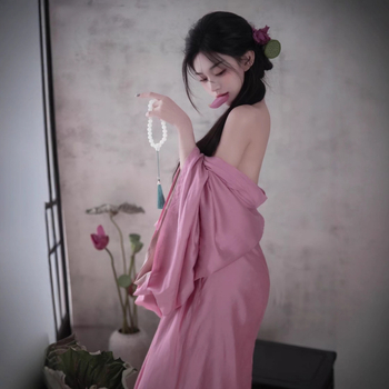 Hanfu haljina za foto snimanje, retro kineski stil, pamuk i lan, glavni materijal: pamuk, sadržaj pamuka 90-95%, proljetno izdanje 2025