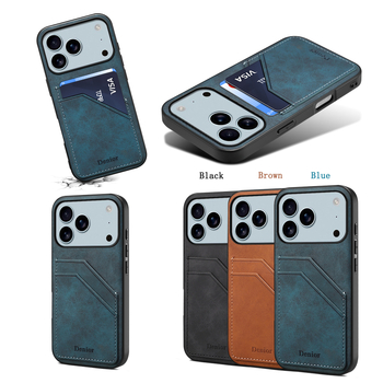 Kućište za iPhone - 2-u-1 retro stil, ručno izrađeno od umjetne kože, otpornost na udarce, protiv pada i otisaka prstiju; kompatibilno s iPhone 17, 16 Pro, 16 Plus, 17 Pro, 17 Pro Max, 17 Air