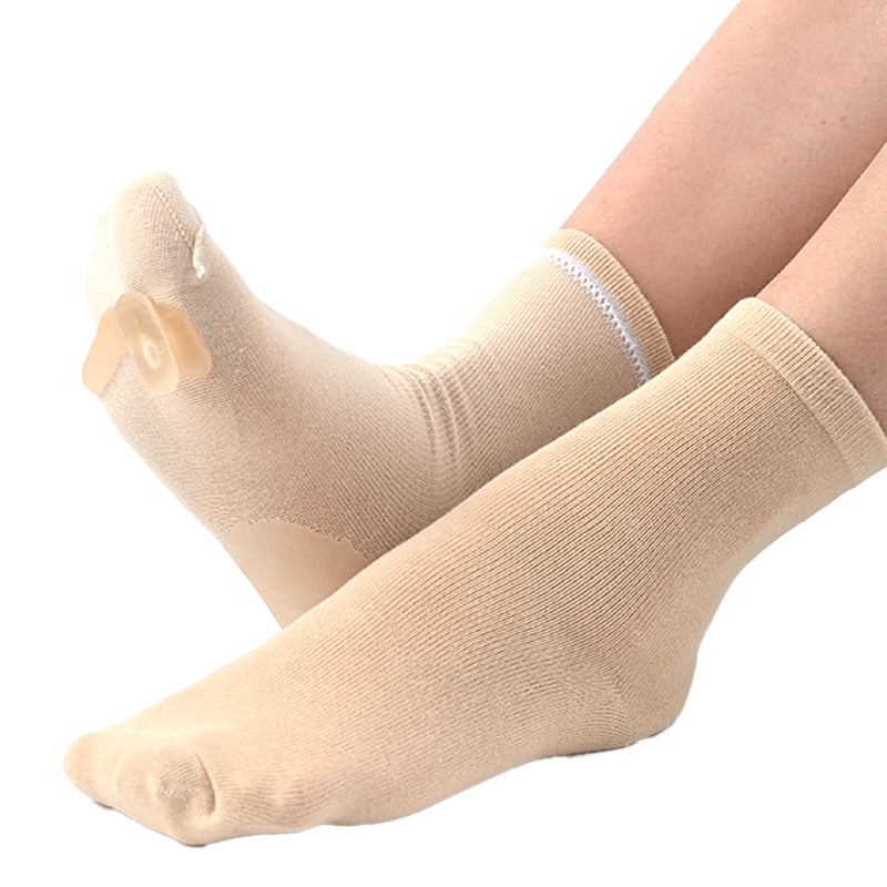 Čarape s gelom za podjelu prstiju, s Hallux valgus ortozom i razdjeljivačem prstiju, poliester + najlon + gel, srednja visina cijevi, zimska upotreba
