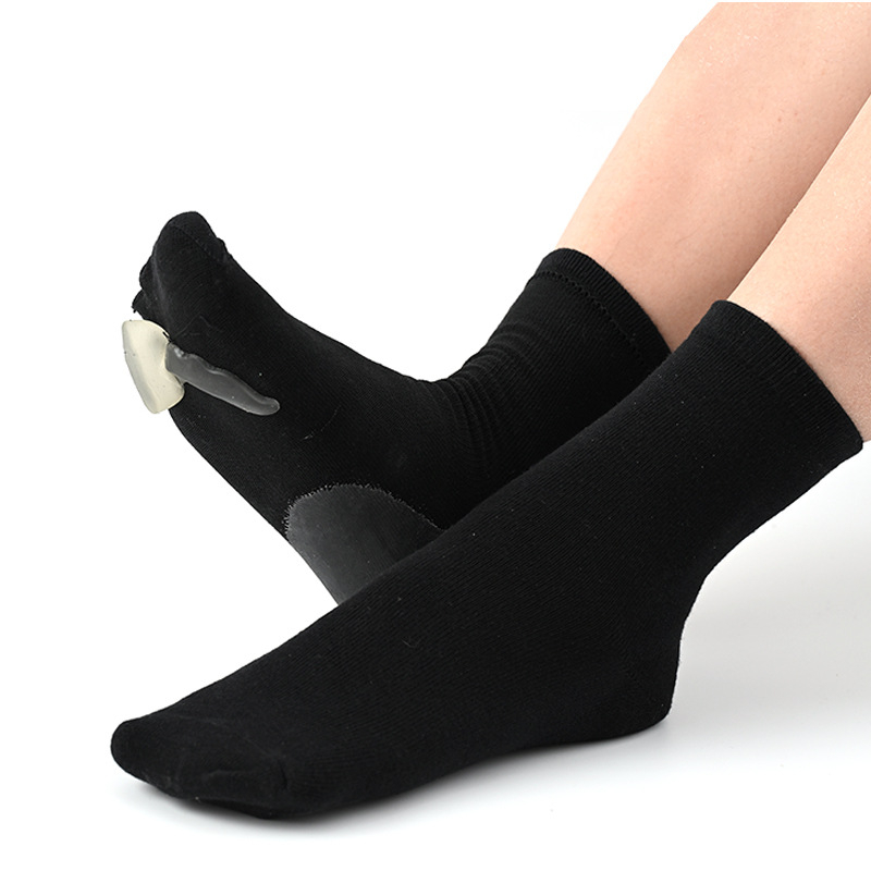 Čarape s gelom za podjelu prstiju, s Hallux valgus ortozom i razdjeljivačem prstiju, poliester + najlon + gel, srednja visina cijevi, zimska upotreba