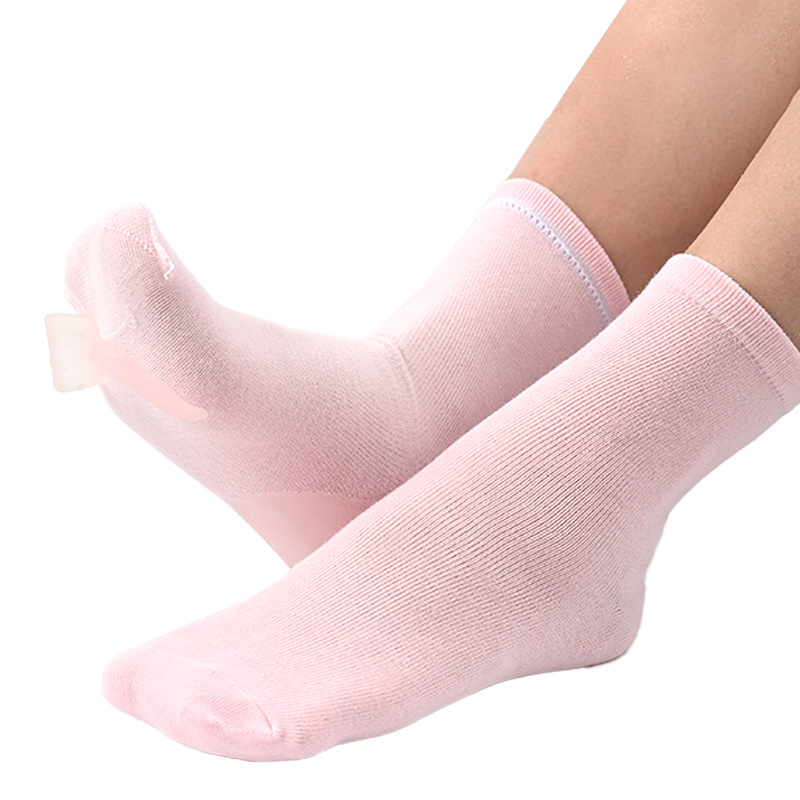 Čarape s gelom za podjelu prstiju, s Hallux valgus ortozom i razdjeljivačem prstiju, poliester + najlon + gel, srednja visina cijevi, zimska upotreba