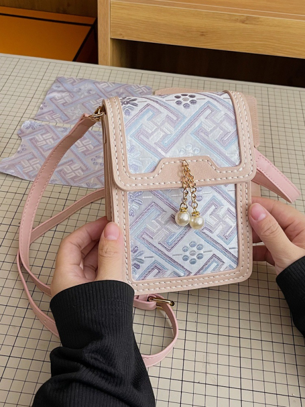 DIY set za torbicu – Novi nacionalni trend, PU materijal, vertikalni kvadratni oblik, zatvoren otvor, unutarnja pretinac za mobitel