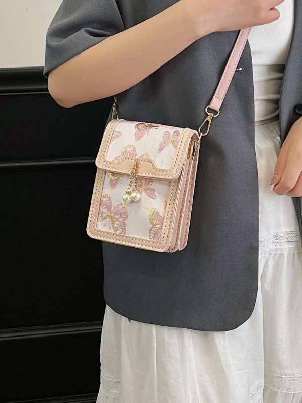 DIY set za torbicu – Novi nacionalni trend, PU materijal, vertikalni kvadratni oblik, zatvoren otvor, unutarnja pretinac za mobitel