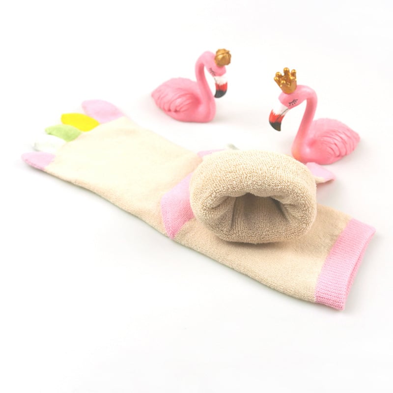 Ženske čarape s pet prstiju za zimu, debele i tople, s fleece podstavom od combed pamuka, do potkoljenice