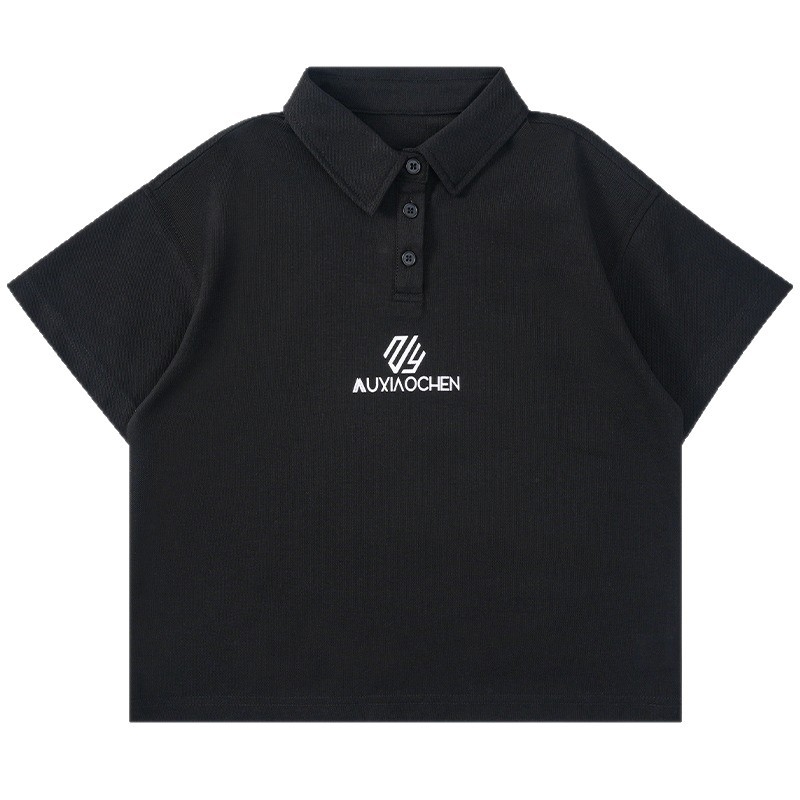 Polo majica za djecu, pamukovo-sintetski materijal, vezenje, ljeto 2025 izdanje, za djecu stariju od 8 godina (iznad 140 cm)